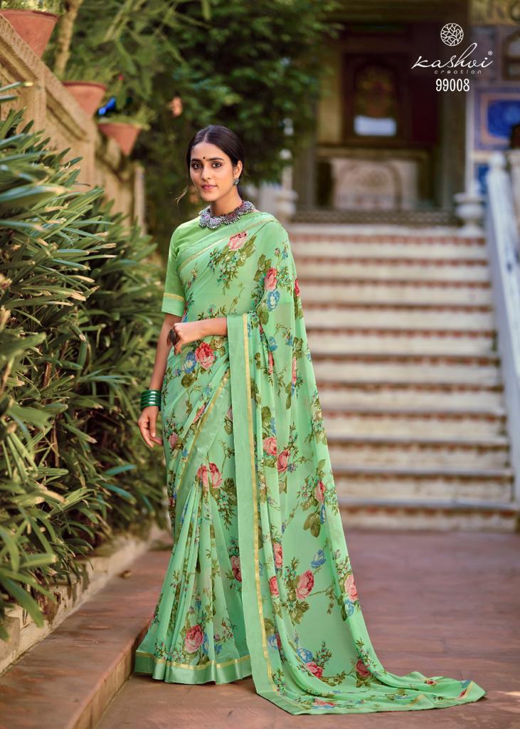 Kashvi Phulwari Casual Wear Georgette Printed Designer Saree Collection